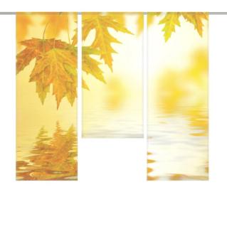 Goldener Herbst. Scheibenhänger 3er Set, transparent